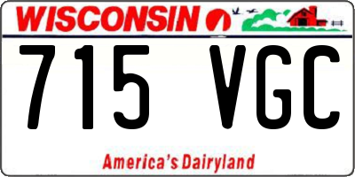 WI license plate 715VGC