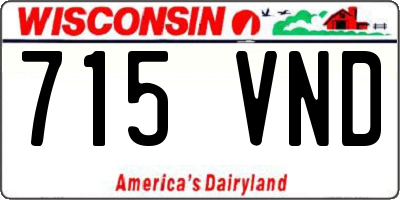 WI license plate 715VND