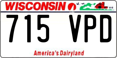 WI license plate 715VPD