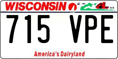 WI license plate 715VPE