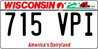 WI license plate 715VPI