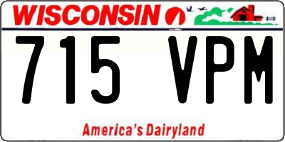 WI license plate 715VPM
