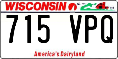 WI license plate 715VPQ