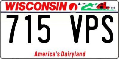 WI license plate 715VPS