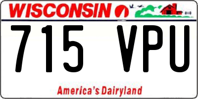 WI license plate 715VPU