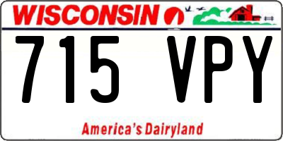 WI license plate 715VPY
