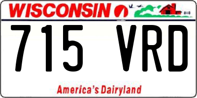 WI license plate 715VRD