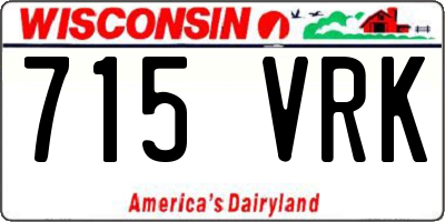WI license plate 715VRK