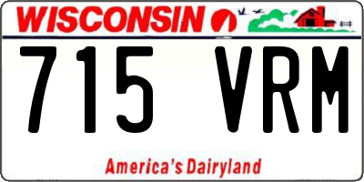 WI license plate 715VRM