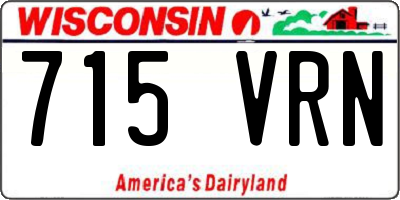WI license plate 715VRN