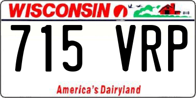 WI license plate 715VRP
