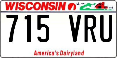 WI license plate 715VRU