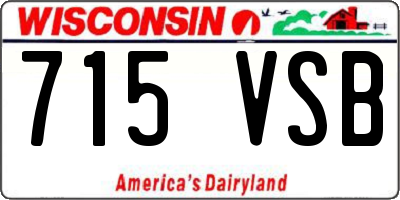WI license plate 715VSB