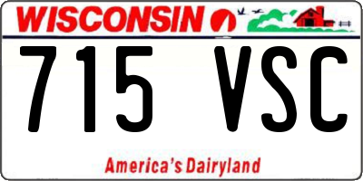 WI license plate 715VSC