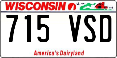 WI license plate 715VSD