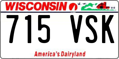 WI license plate 715VSK