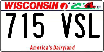 WI license plate 715VSL