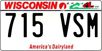 WI license plate 715VSM