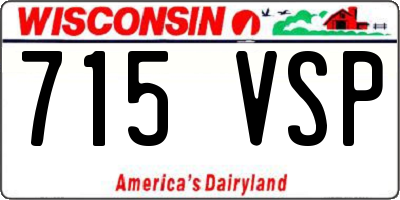WI license plate 715VSP