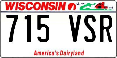 WI license plate 715VSR