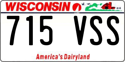 WI license plate 715VSS