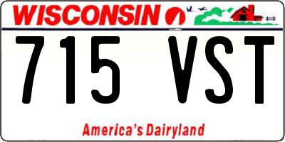 WI license plate 715VST