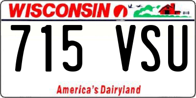 WI license plate 715VSU