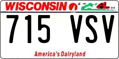 WI license plate 715VSV