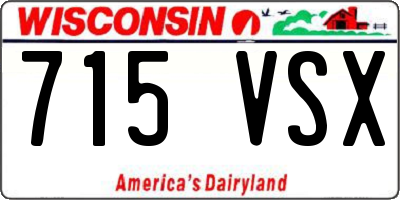 WI license plate 715VSX