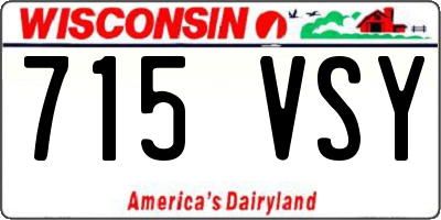 WI license plate 715VSY