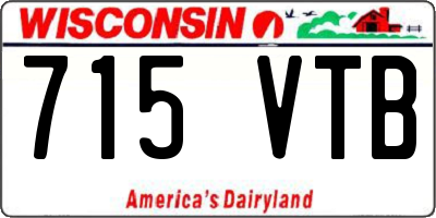 WI license plate 715VTB
