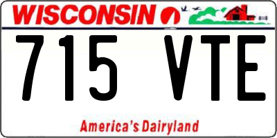 WI license plate 715VTE