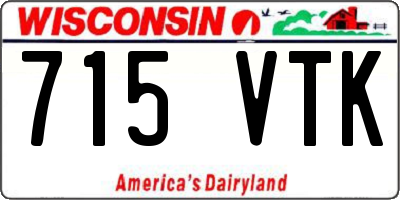 WI license plate 715VTK
