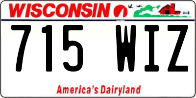 WI license plate 715WIZ