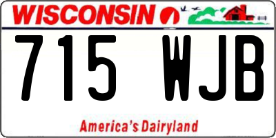 WI license plate 715WJB