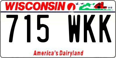 WI license plate 715WKK