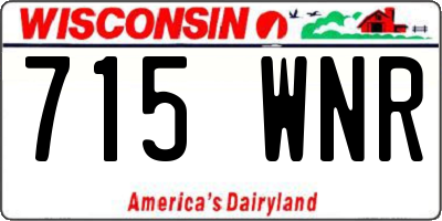 WI license plate 715WNR