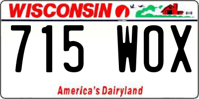 WI license plate 715WOX