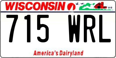 WI license plate 715WRL
