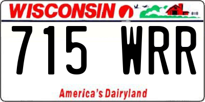 WI license plate 715WRR