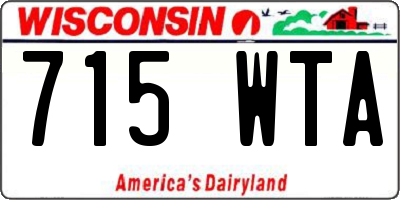 WI license plate 715WTA