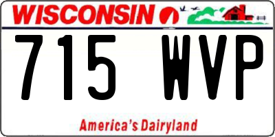 WI license plate 715WVP