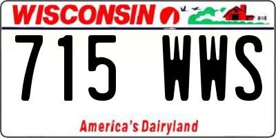 WI license plate 715WWS