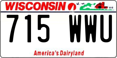 WI license plate 715WWU