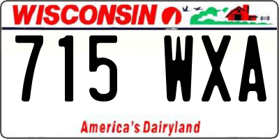 WI license plate 715WXA