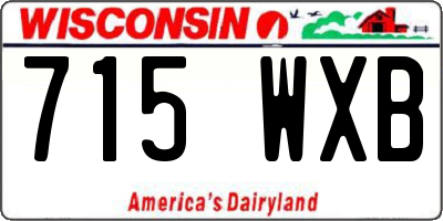 WI license plate 715WXB