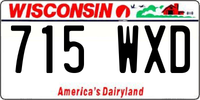 WI license plate 715WXD