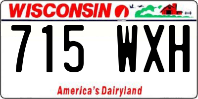 WI license plate 715WXH