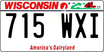 WI license plate 715WXI