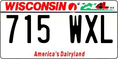 WI license plate 715WXL